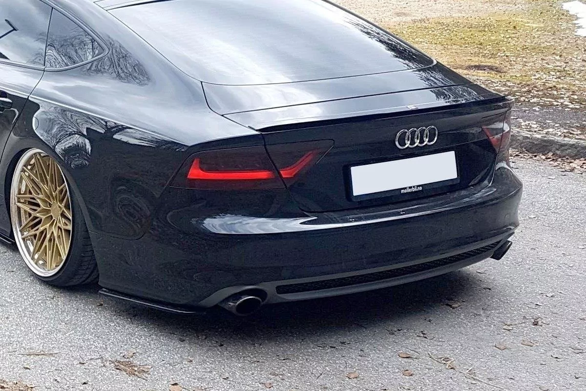 Heck Ansatz Flaps Diffusor Passend Für Diffusor Passend Für Audi A7 Mk1 S-Line Schwarz Hochglanz Schwarz Hochglanz
