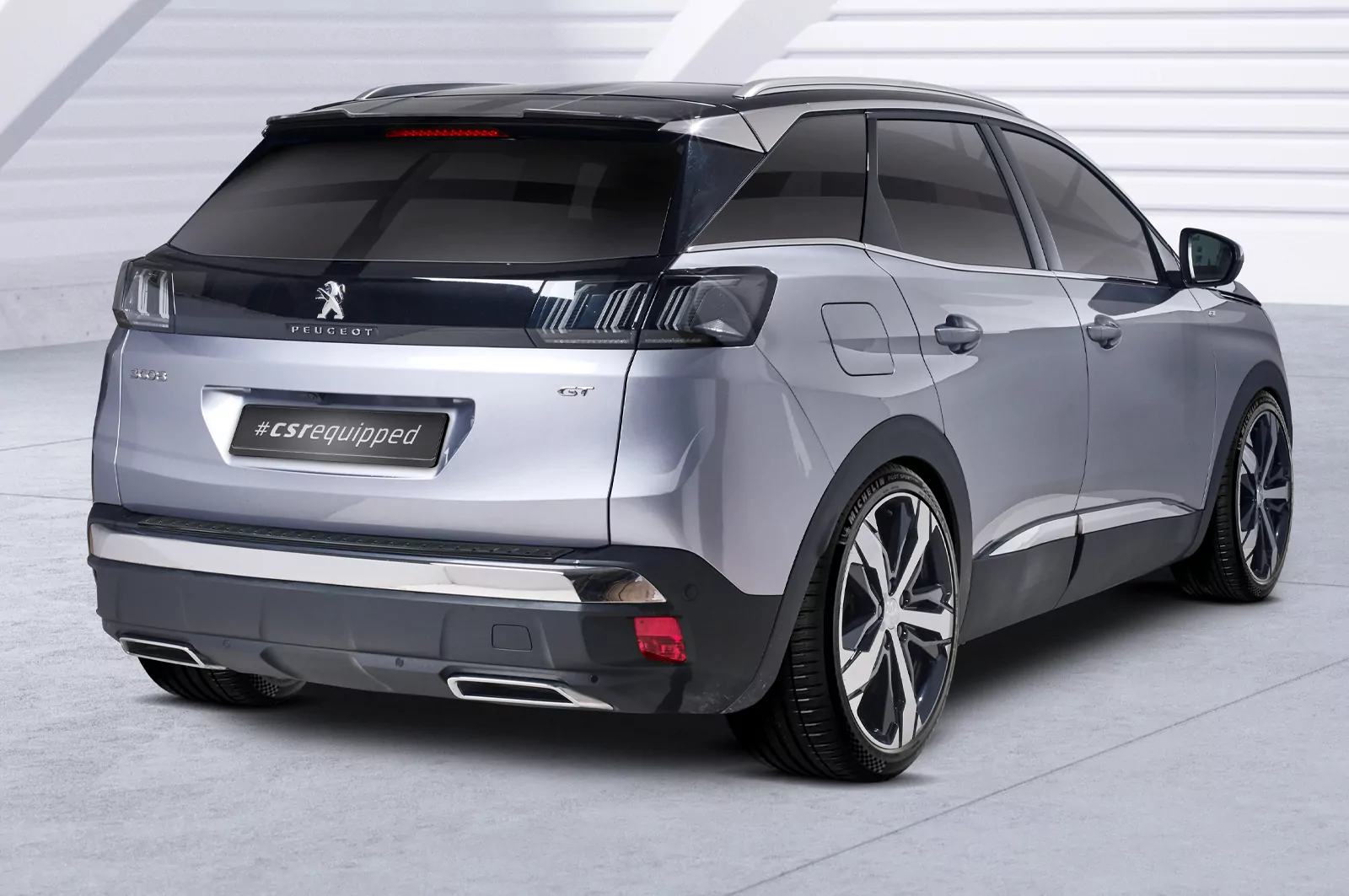 Heckflügel mit ABE für Peugeot 3008 2. Gen HF933 Schwarz Strukturiert