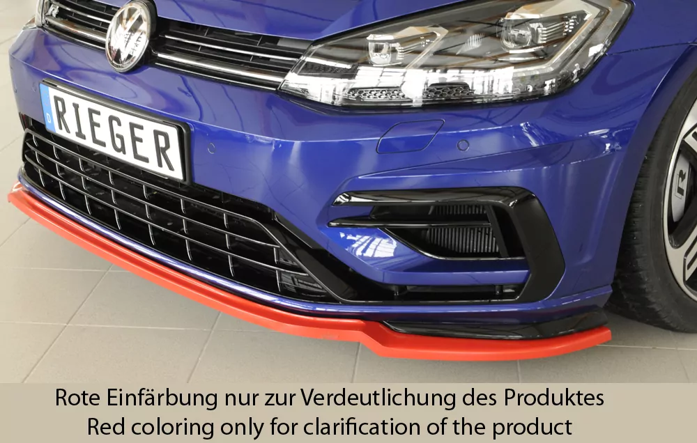 Rieger Spoilerschwert nur für R / R-Line für VW Golf 7 R-Line | 3-tür. 02.17- (ab Facelift) für orig. Frontschürze