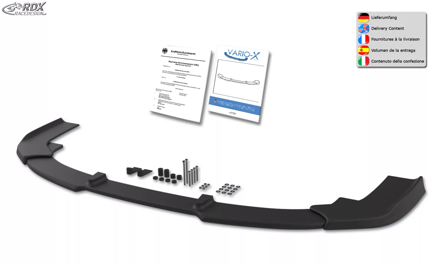 RDX Frontspoiler VARIO-X für SUBARU Impreza 3 (GR) WRX STI Frontlippe Front Ansatz Vorne Spoilerlippe