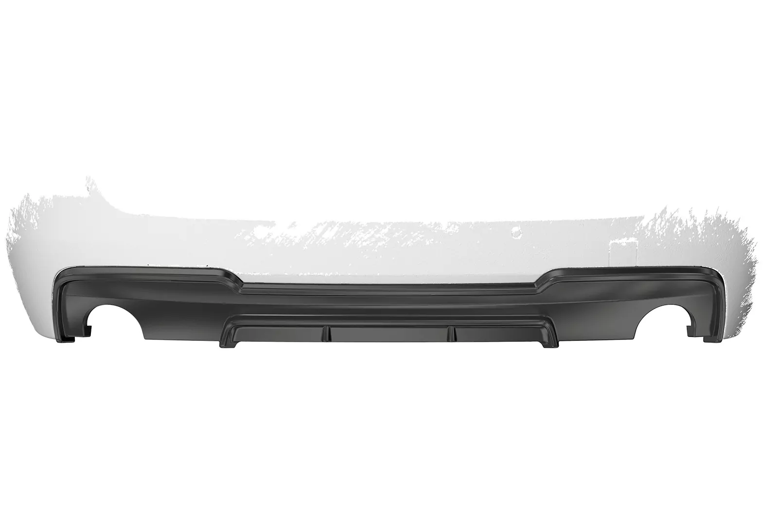 Heckansatz für BMW 5er F10/F11 535i/535d M-Paket HA289 Schwarz Strukturiert