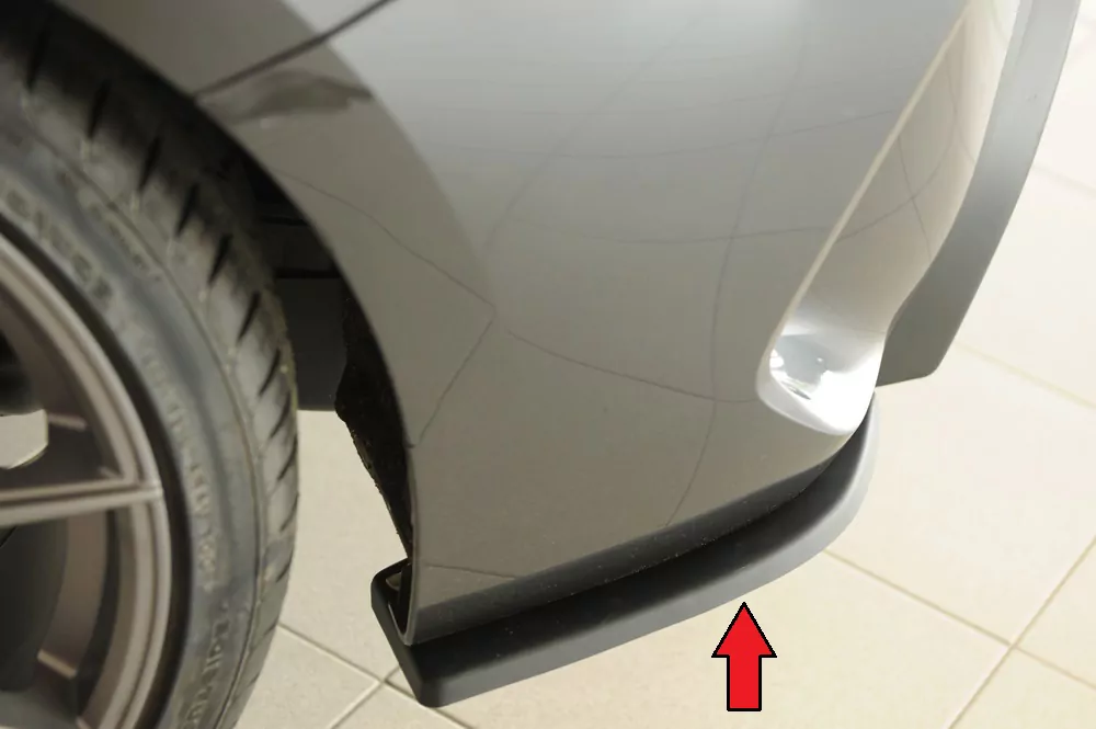Rieger Heckschürzenansatz seitlich links matt schwarz für BMW 1er F40  (F1H) Schrägheck / 4-tür. 07.19-