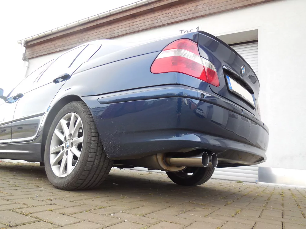 BMW E46 320/ 323/ 325/ 328/ 330  Endschalldämpfer zweiflutig - 2x76 Typ 10