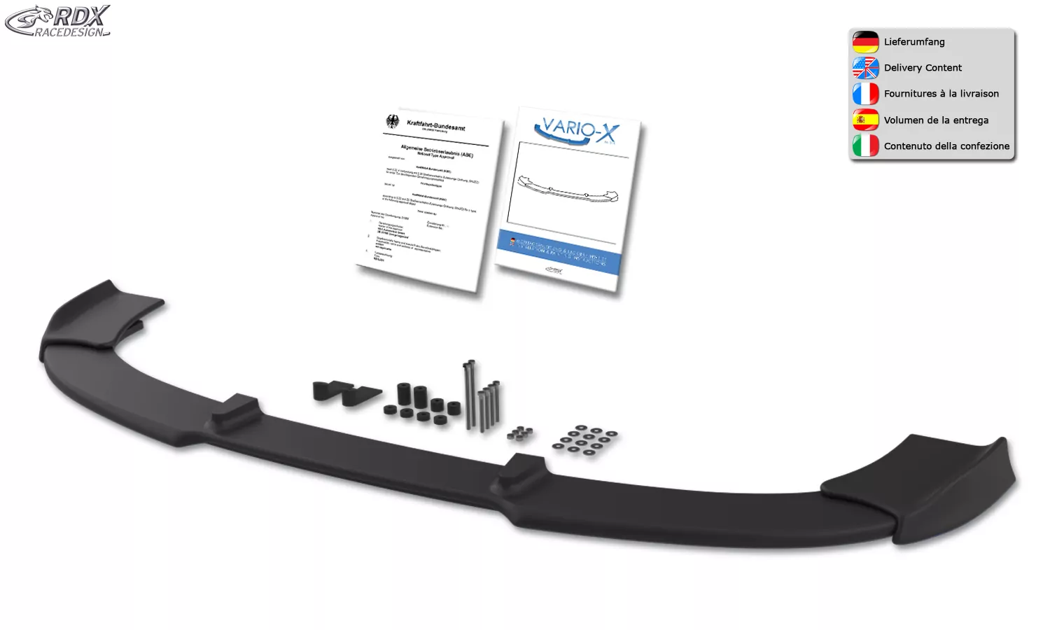 RDX Frontspoiler VARIO-X für CITROEN DS3 (2010-2016) Frontlippe Front Ansatz Vorne Spoilerlippe