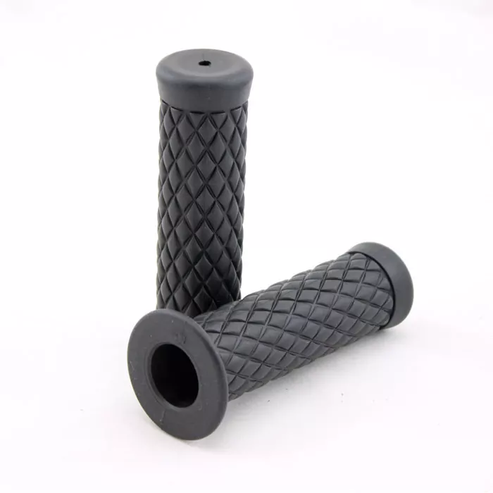 Choppergriff "Diamond" | schwarz | 7/8"-22 mm Länge: 125 mm | geschlossen 