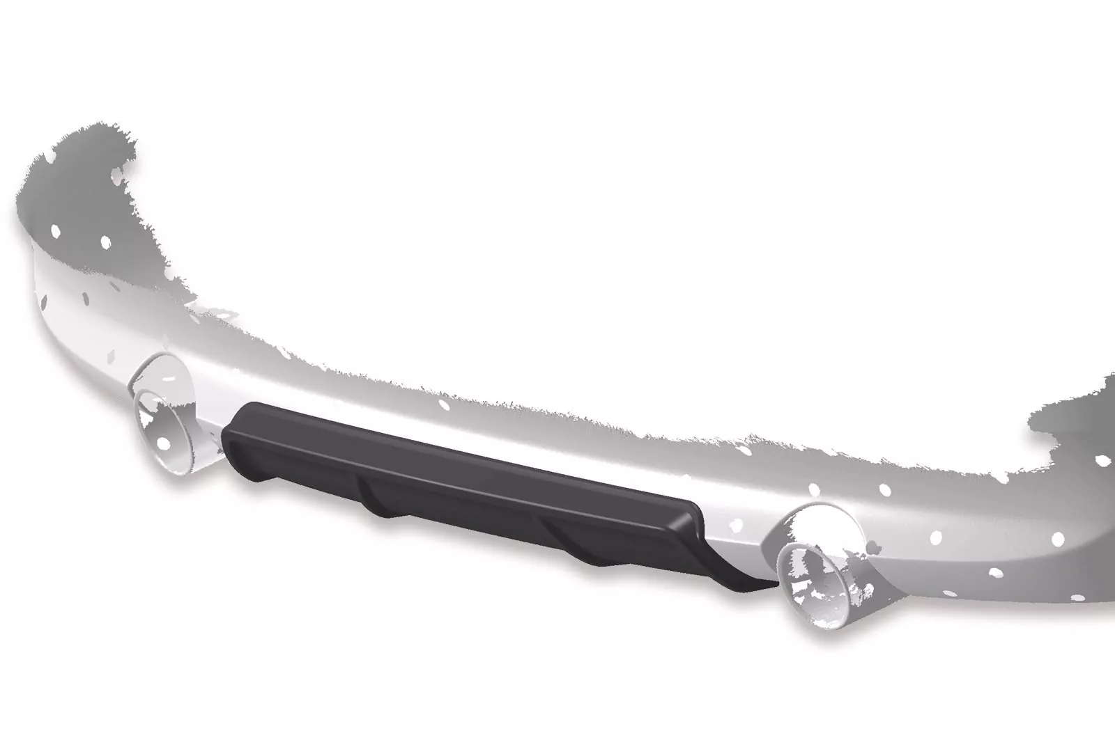 Heckansatz für BMW 3er E92 / E93 Lackierfreundlich (schwarz matt)