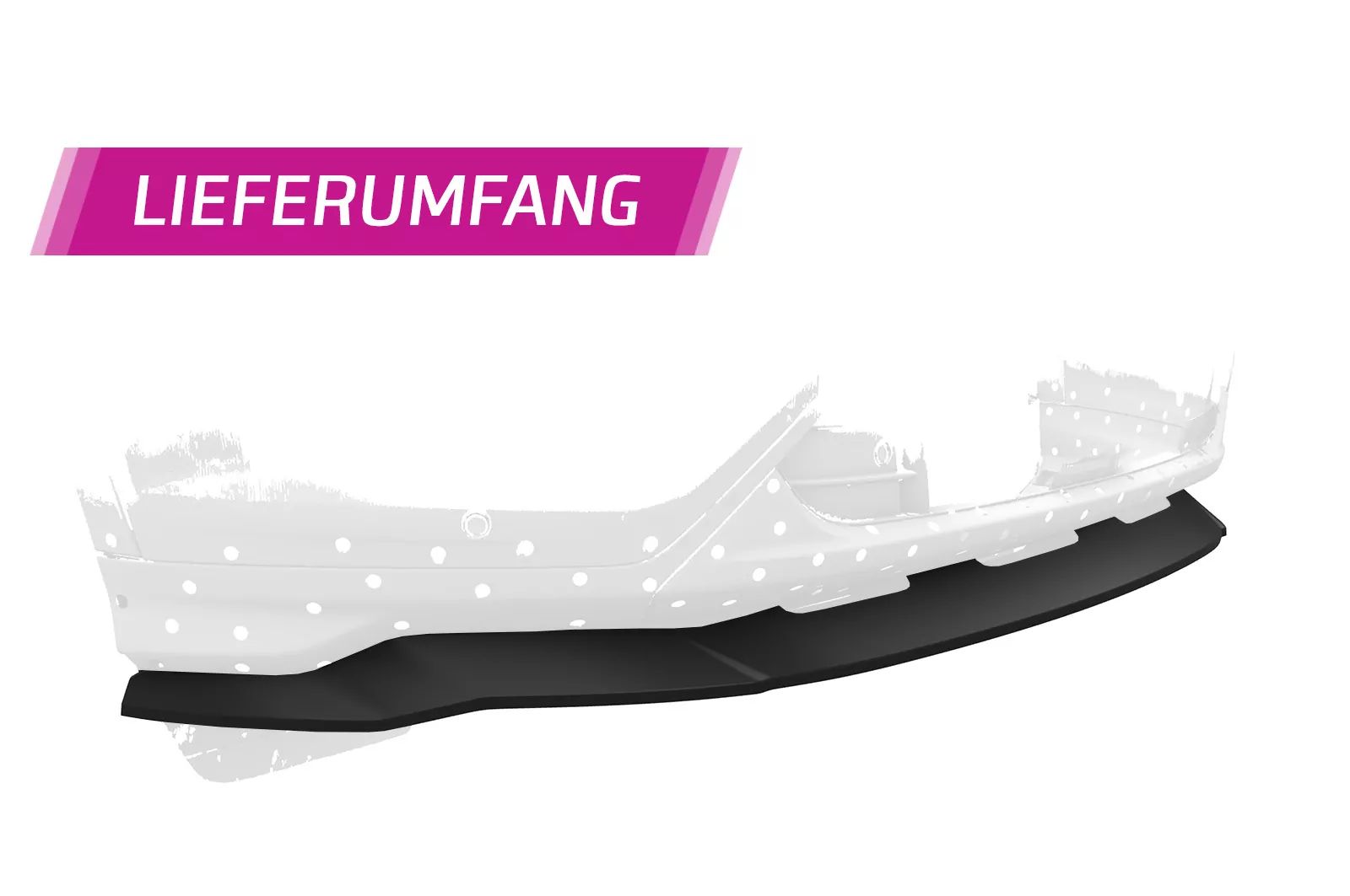 Cup-Spoilerlippe für Ford Kuga 2 CSL507-M Carbon Look (matt)