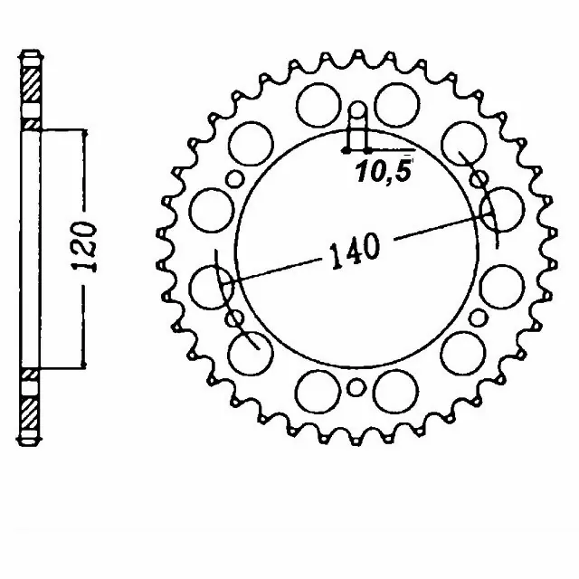 EK-Chain Kettensatz 520DEX für Kawasaki EN500 ab Modelljahr 1996- Typ EN500C