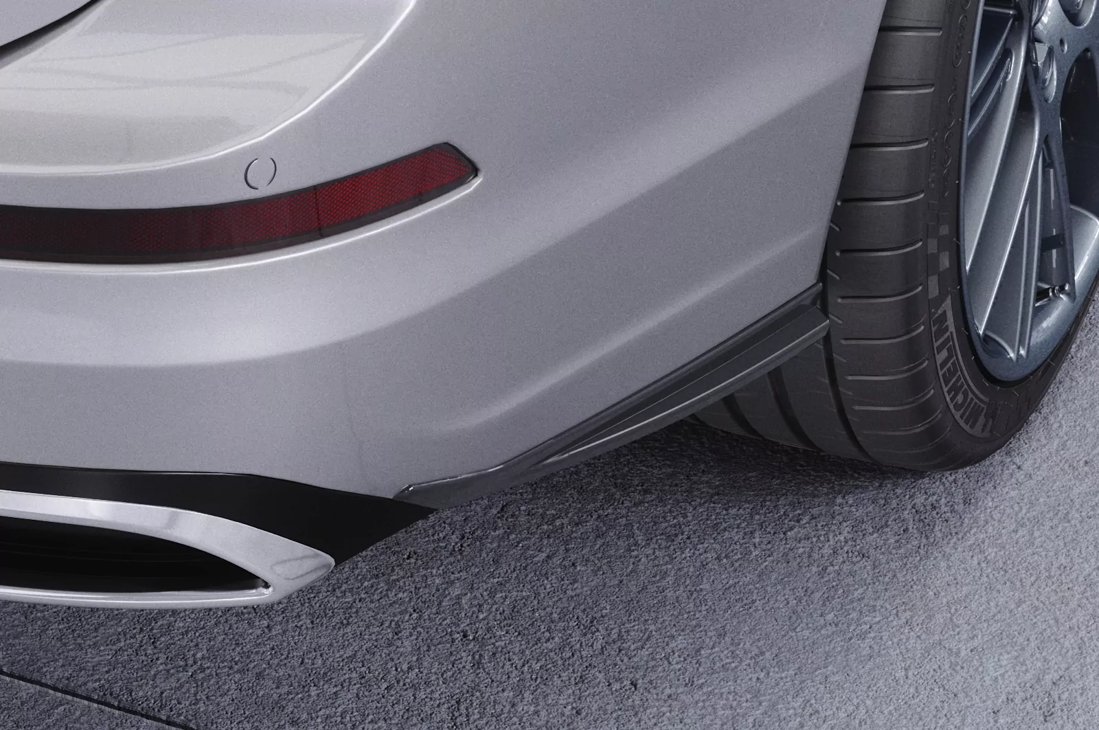 Heckansatz für VW Golf 8 (Typ CD) HA414 Schwarz Strukturiert