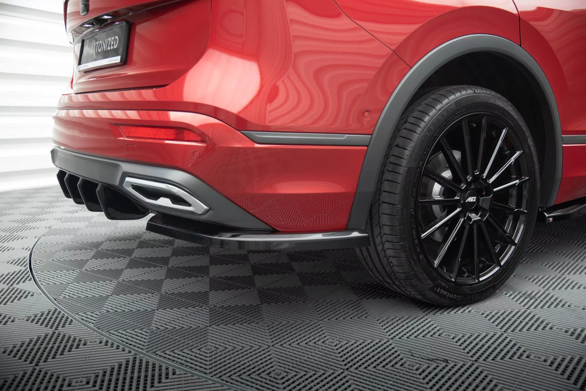 Heck Ansatz Flaps Diffusor Für Seat Tarraco FR Mk1 Schwarz Hochglanz