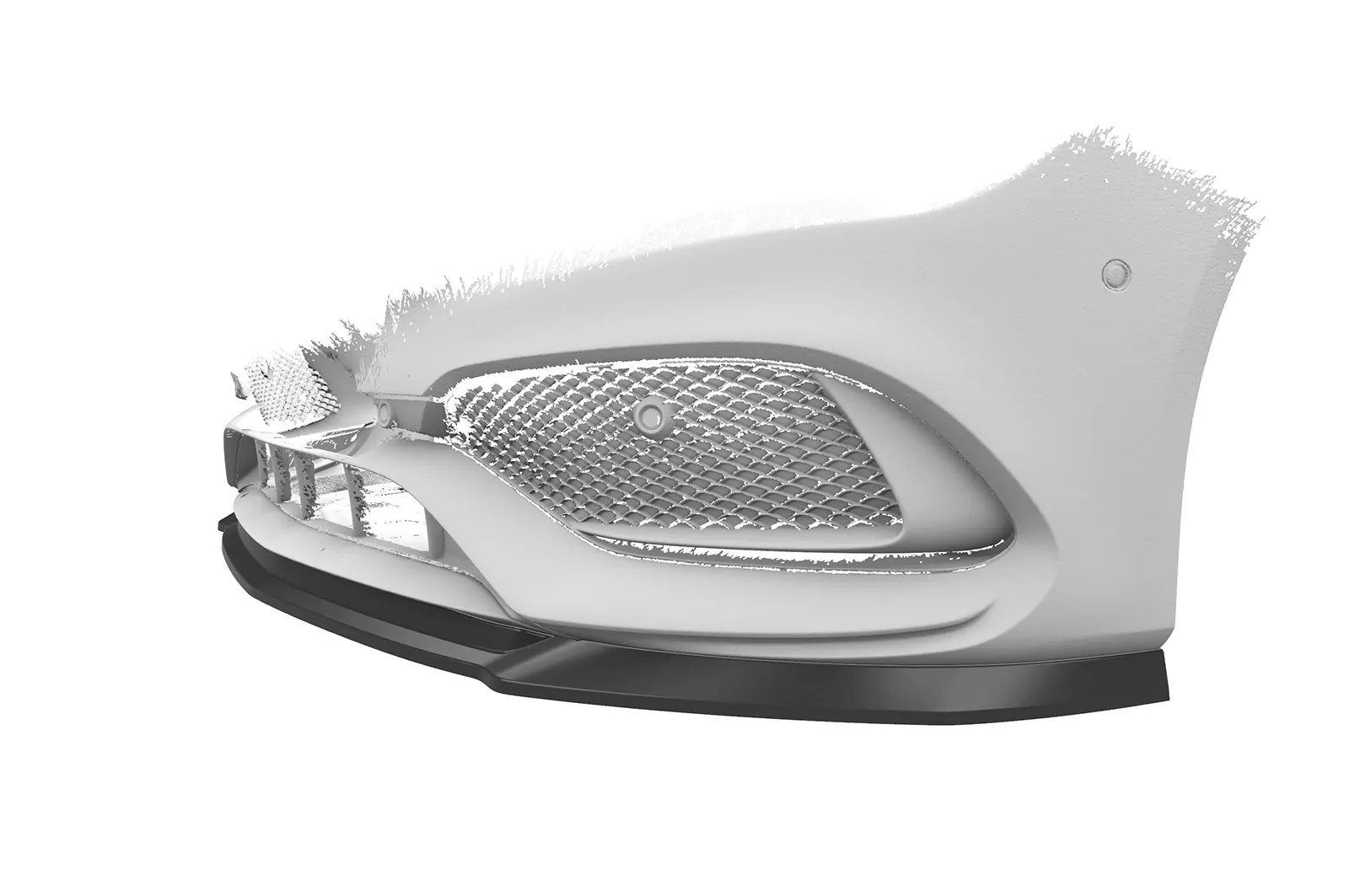 Cup-Spoilerlippe mit ABE für Mercedes Benz CLA 117 AMG-Line CSL522 Schwarz Strukturiert