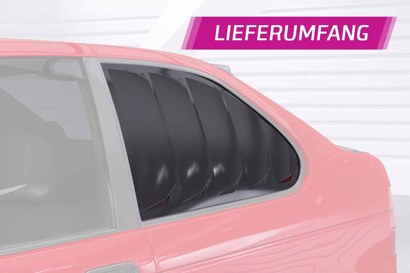 Seitenscheibenblenden für BMW 3er E36 Compact SSB020 Schwarz Strukturiert