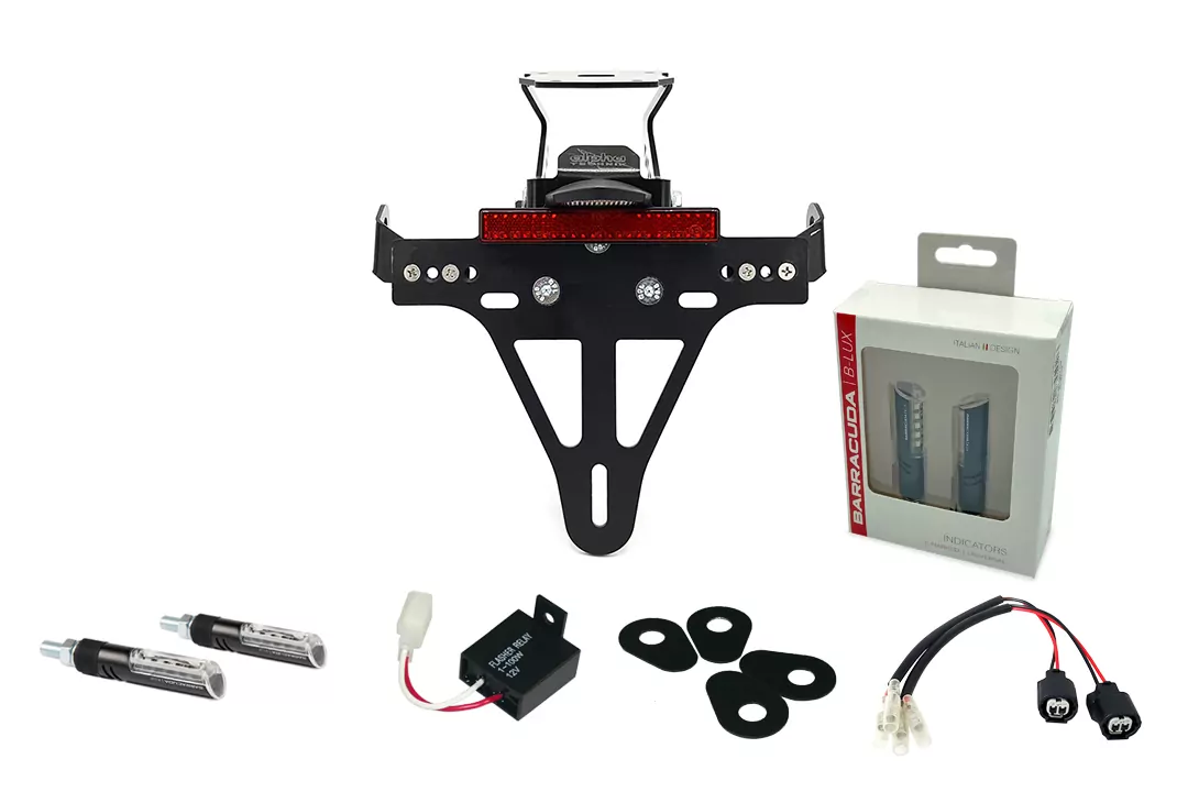 Kennzeichenhalter-Blinker-Kit IDEA (vorne + hinten) für Kawasaki Z900RS ab Modelljahr 2018 Typ ZR900C u. ab Modelljahr 2021 Typ ZR900K