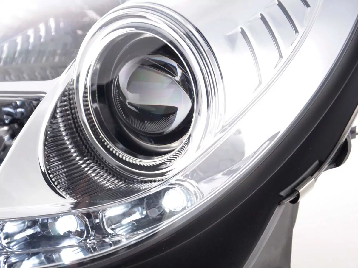Scheinwerfer Set Daylight LED Tagfahrlicht Mercedes SLK R171 chrom