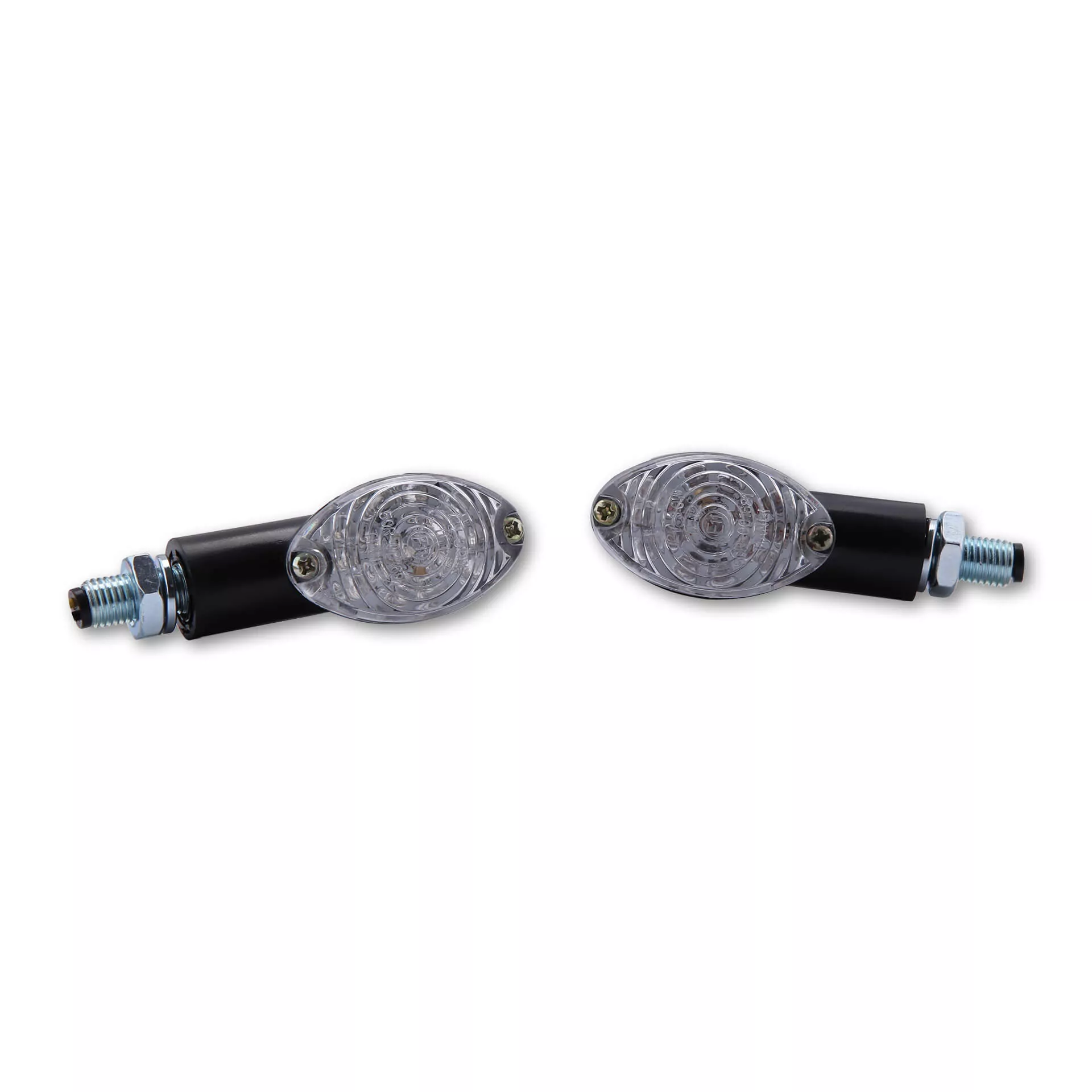 SHIN YO Cateye LED Indicator Gehäuse  Schwarz / Linse Klar (Paar), Vorn & Hinten