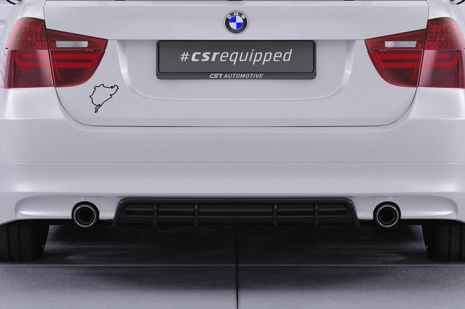 Heckansatz für BMW 3er E90 / E91 HA435 Schwarz Strukturiert