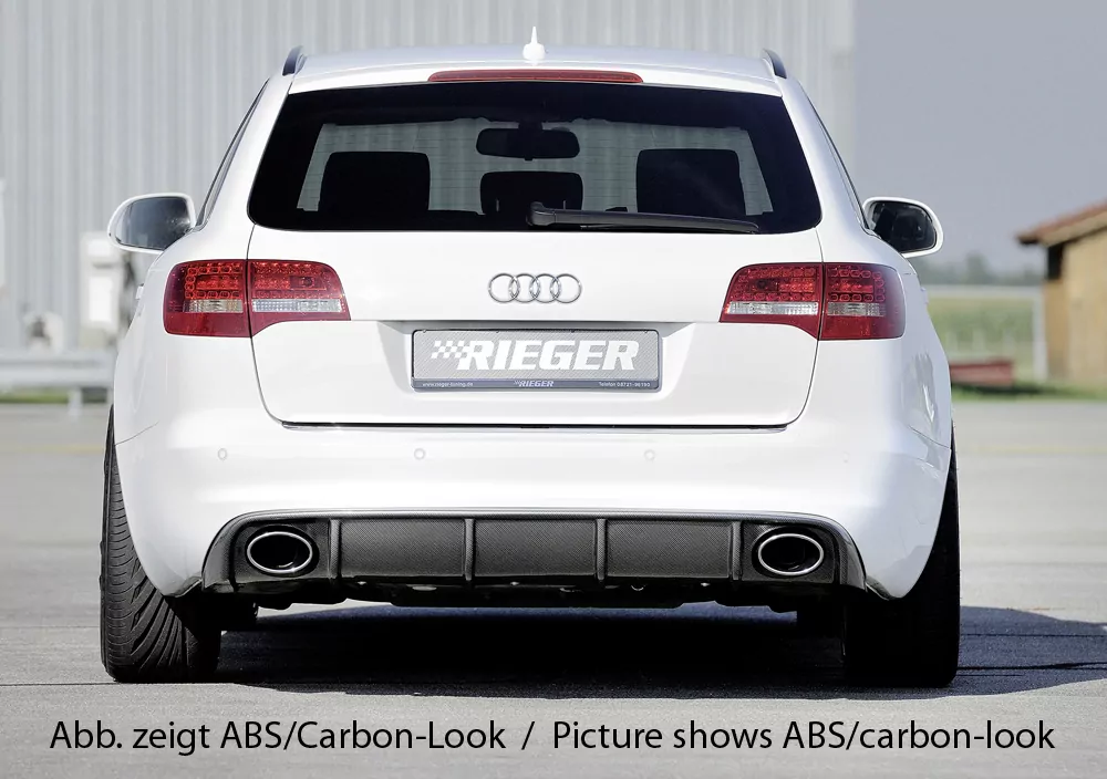 Rieger Heckeinsatz für Audi A6 (4F) - Lim. 10.08-08.11 (ab Facelift) carbon optik