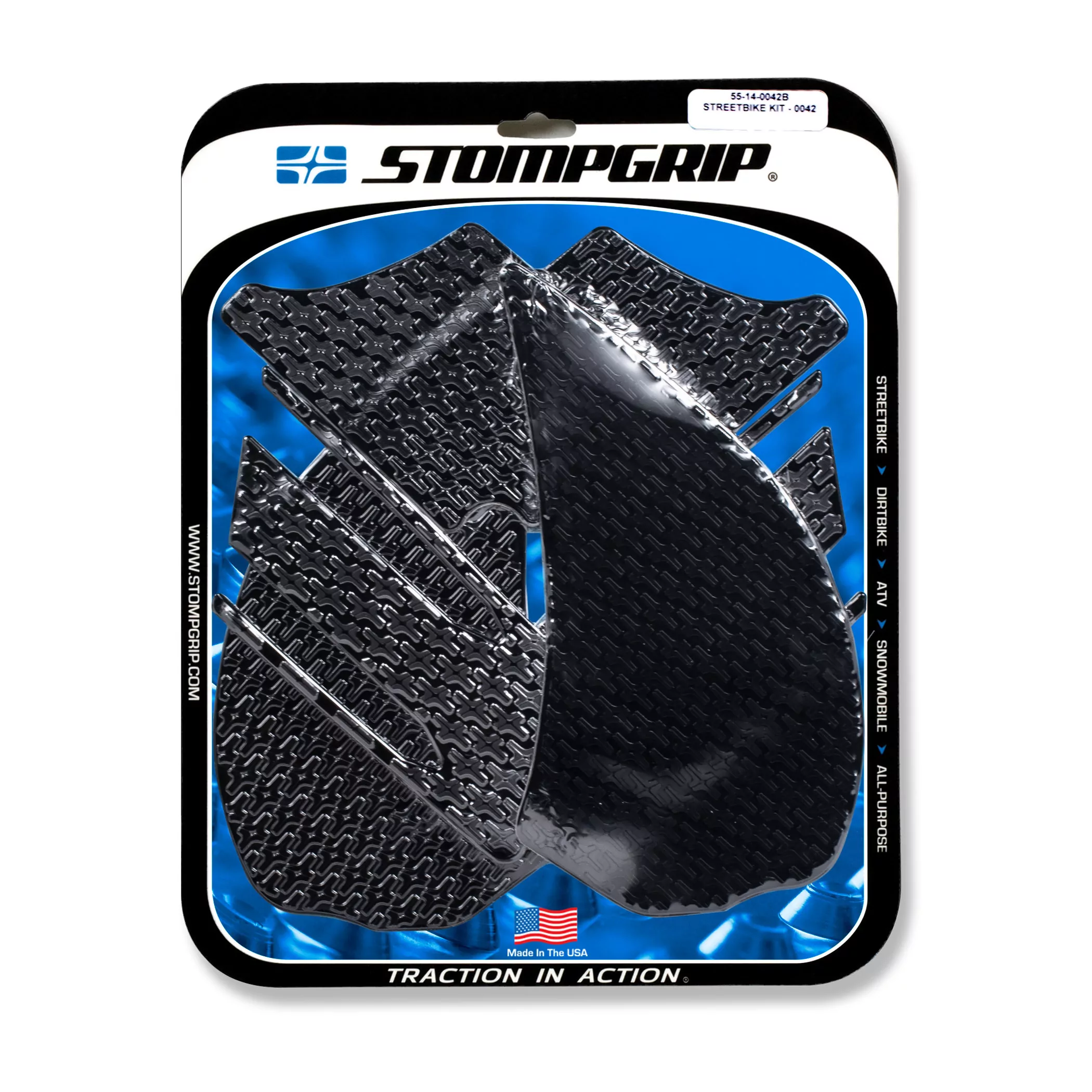 Stompgrip Traction Pad Icon für Kawasaki ZZR 1400 12-20 Schwarz