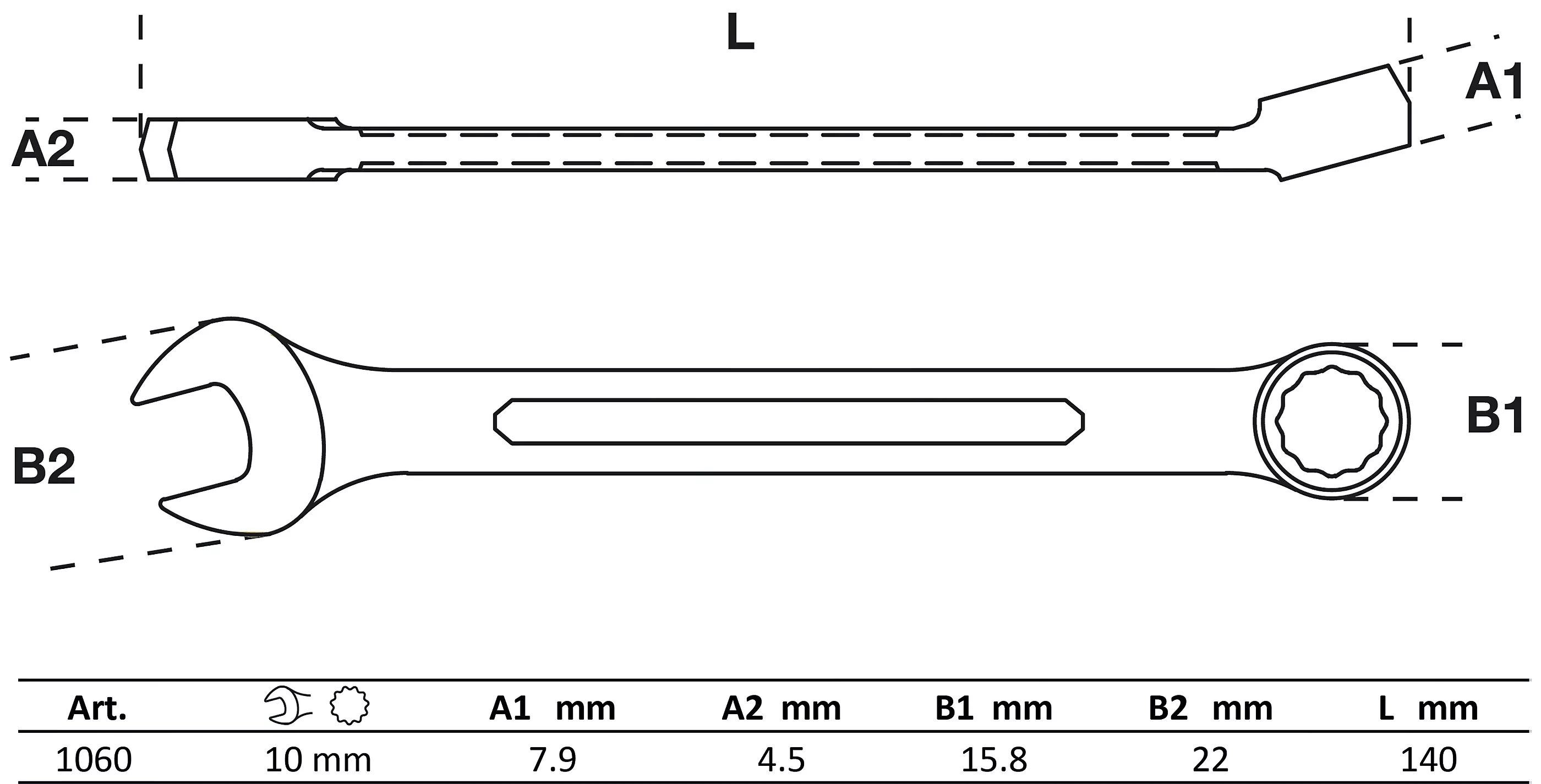Maul-Ringschlüssel | SW 10 mm