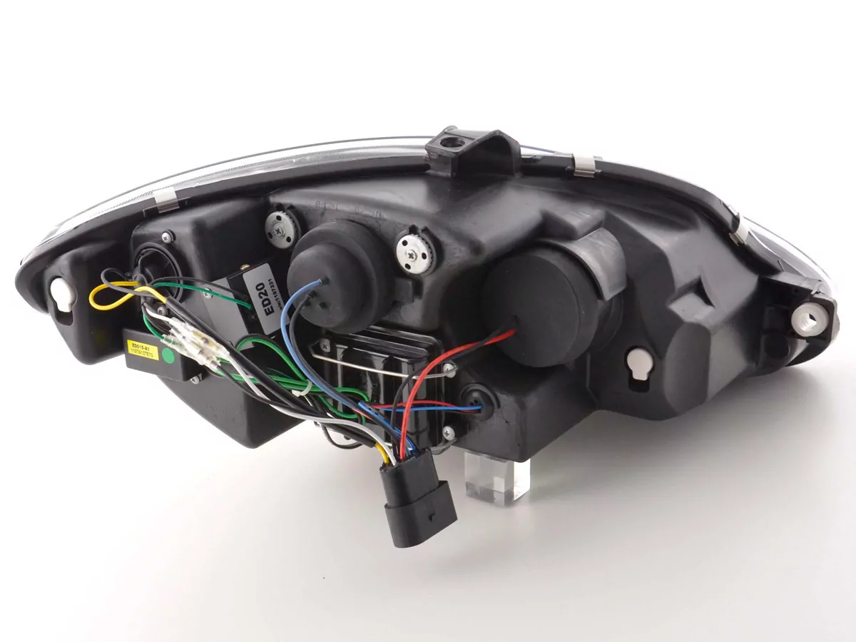 Scheinwerfer Set Daylight LED TFL-Optik Seat Leon 1P Bj. 09- schwarz