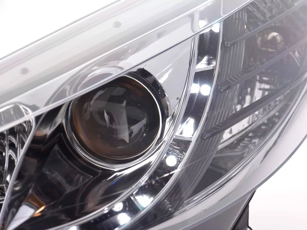 Scheinwerfer Set Daylight LED TFL-Optik Peugeot 207 Bj. 06- chrom