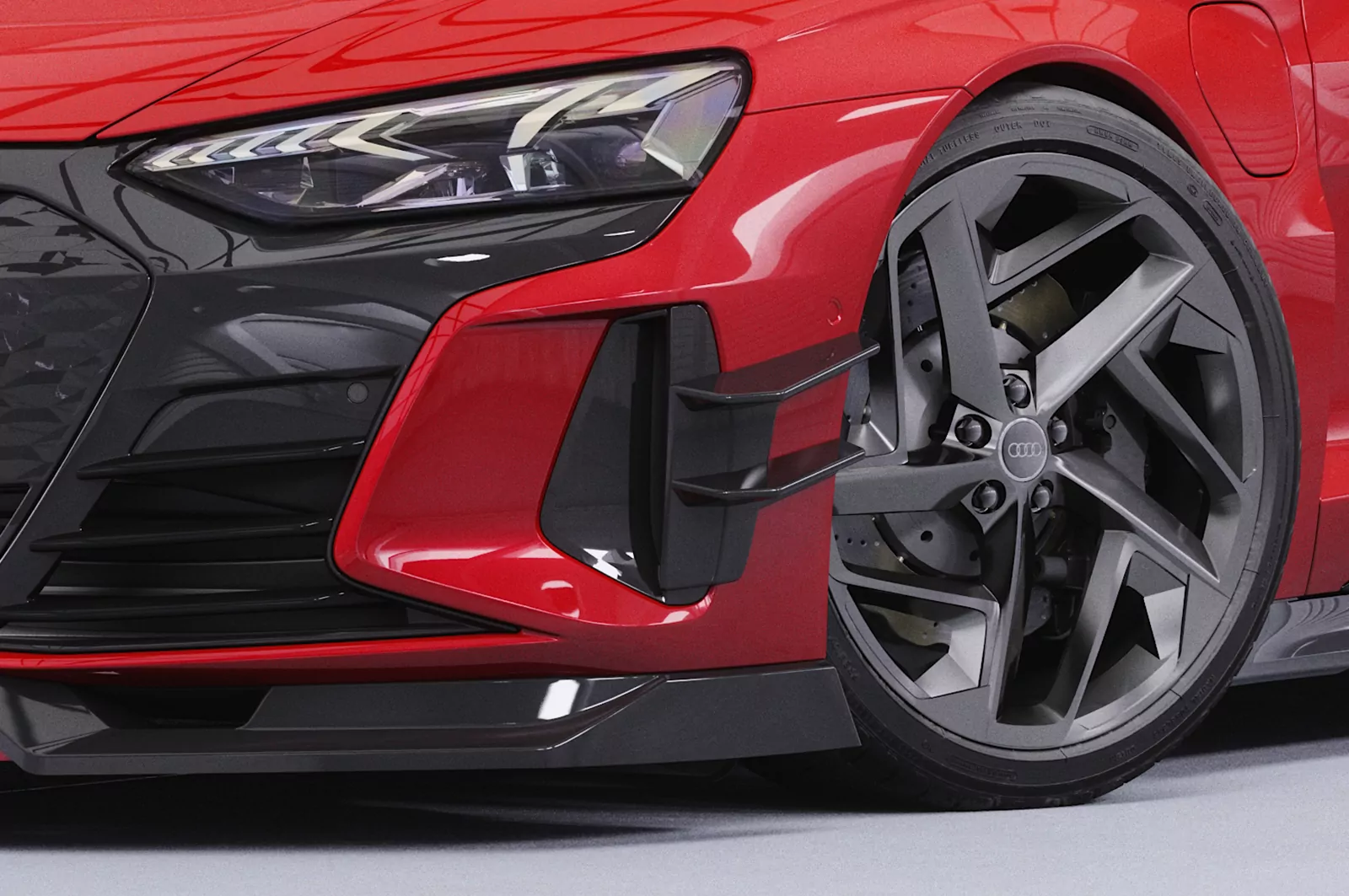 Performance Flaps für Audi e-tron GT FP023 Schwarz Strukturiert