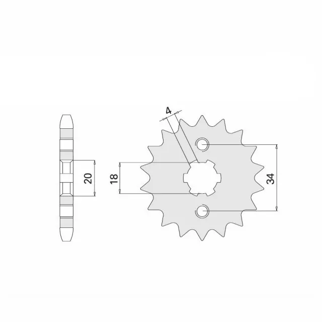 Ritzel 14 Zähne Teilung 428