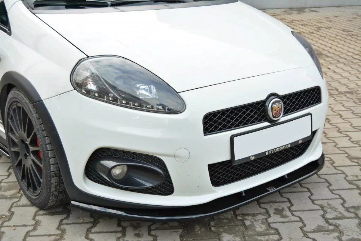 Front Ansatz Passend Für V.2 Passend Für FIAT GRANDE PUNTO ABARTH Schwarz Hochglanz Schwarz Hochglanz