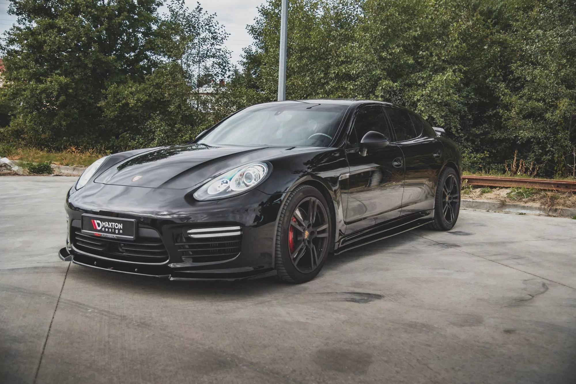 Front Ansatz V.1 Passend Für Porsche Panamera Turbo 970 Facelift Schwarz Hochglanz