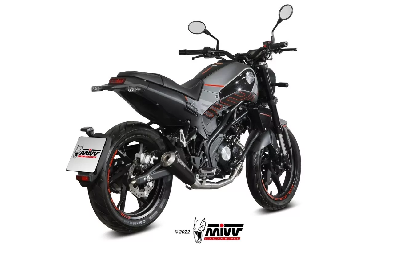 MIVV X-M1 Edelstahl Schwarz Benelli Leoncino 125 22-