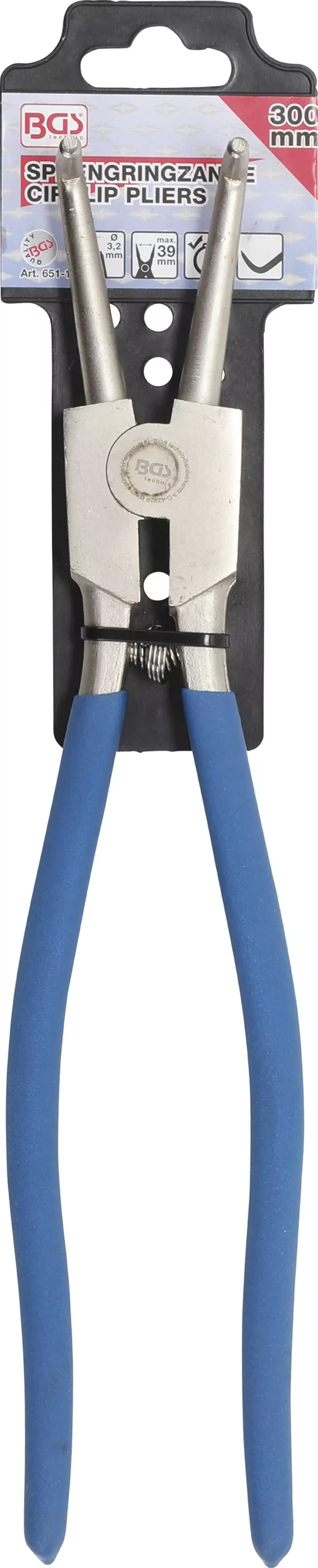 Sprengringzange | abgewinkelt | für Außensprengringe | 300 mm