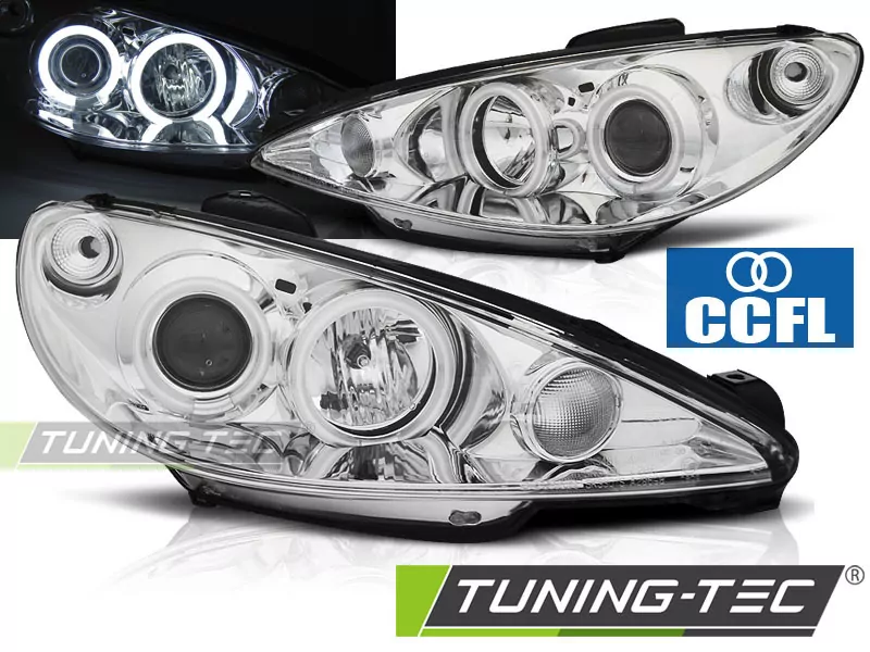 PEUGEOT 206 02- ANGEL EYES CHROME CCFL  