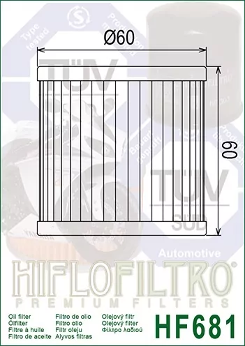 Hiflo Ölfilter Hf681 =cof581