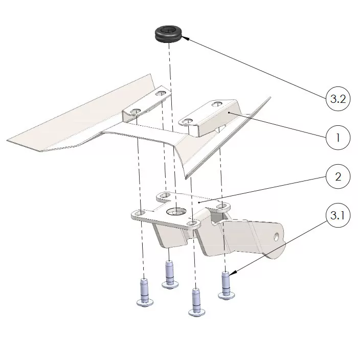Kennzeichenhalter | KTM 125 / 390 Duke | 17-20 verstellbar | schwarz | inkl. Reflektorhalter