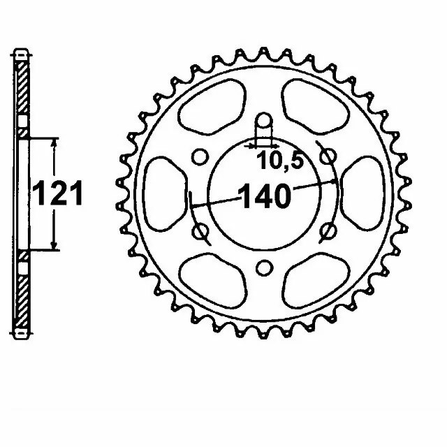 Kettenrad Aluminium MOTO MORINI Z-4