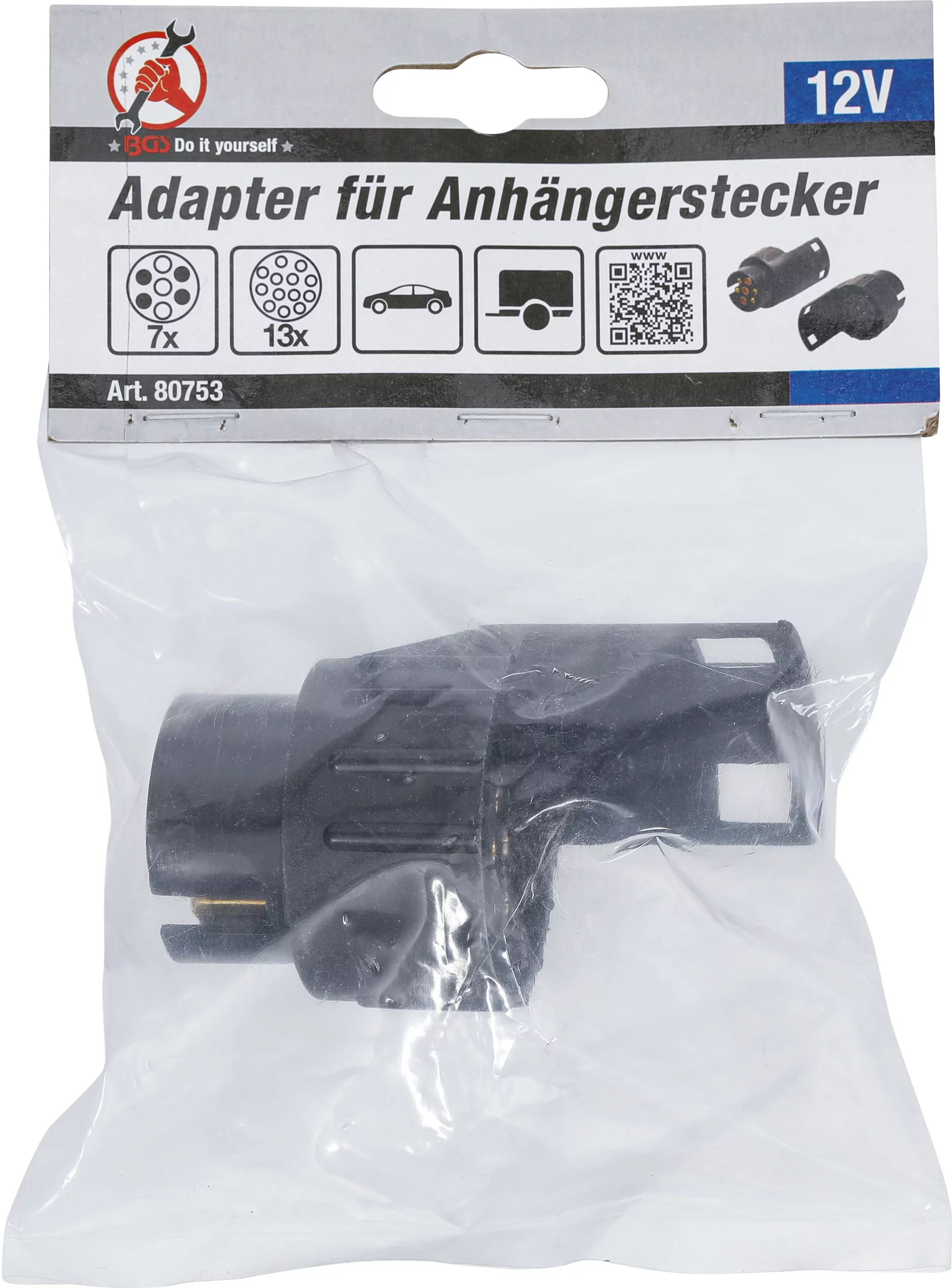 Adapter für Anhängerstecker 12 V | 7-polig auf 13-polig