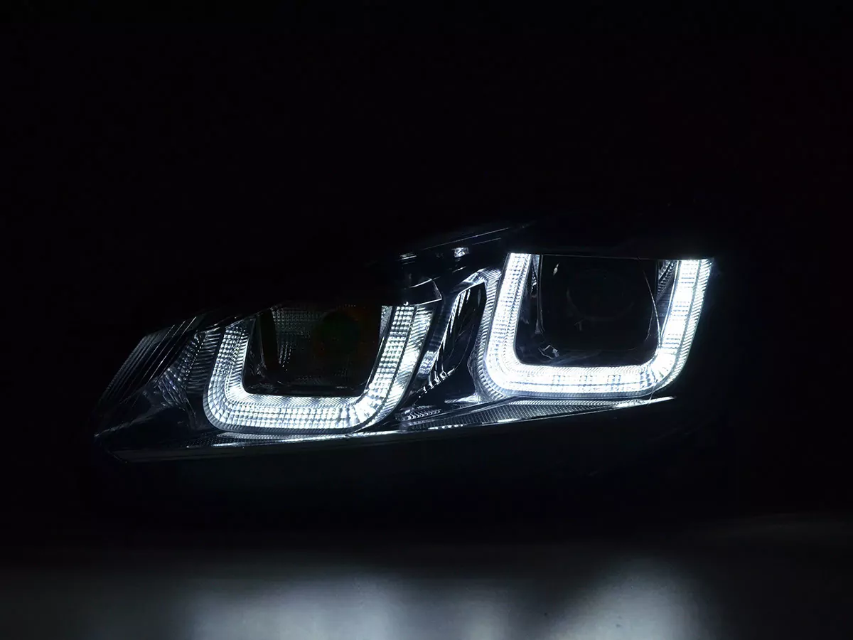 Scheinwerfer Set Daylight LED Tagfahrlicht VW Golf 6  08-12 schwarz