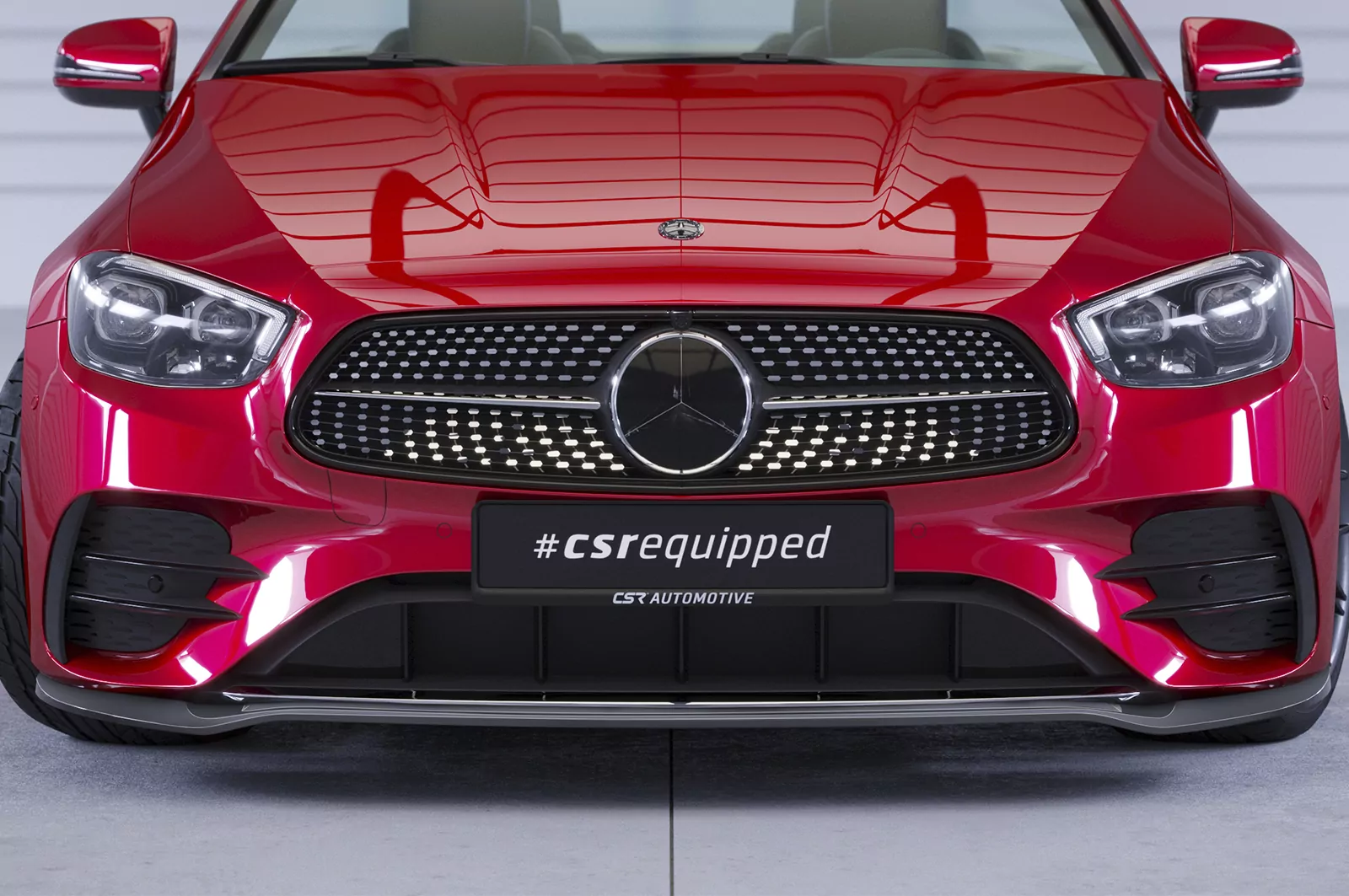 Cup-Spoilerlippe mit ABE für Mercedes Benz E-Klasse (A238/C238) AMG-Line CSL715 Schwarz Strukturiert