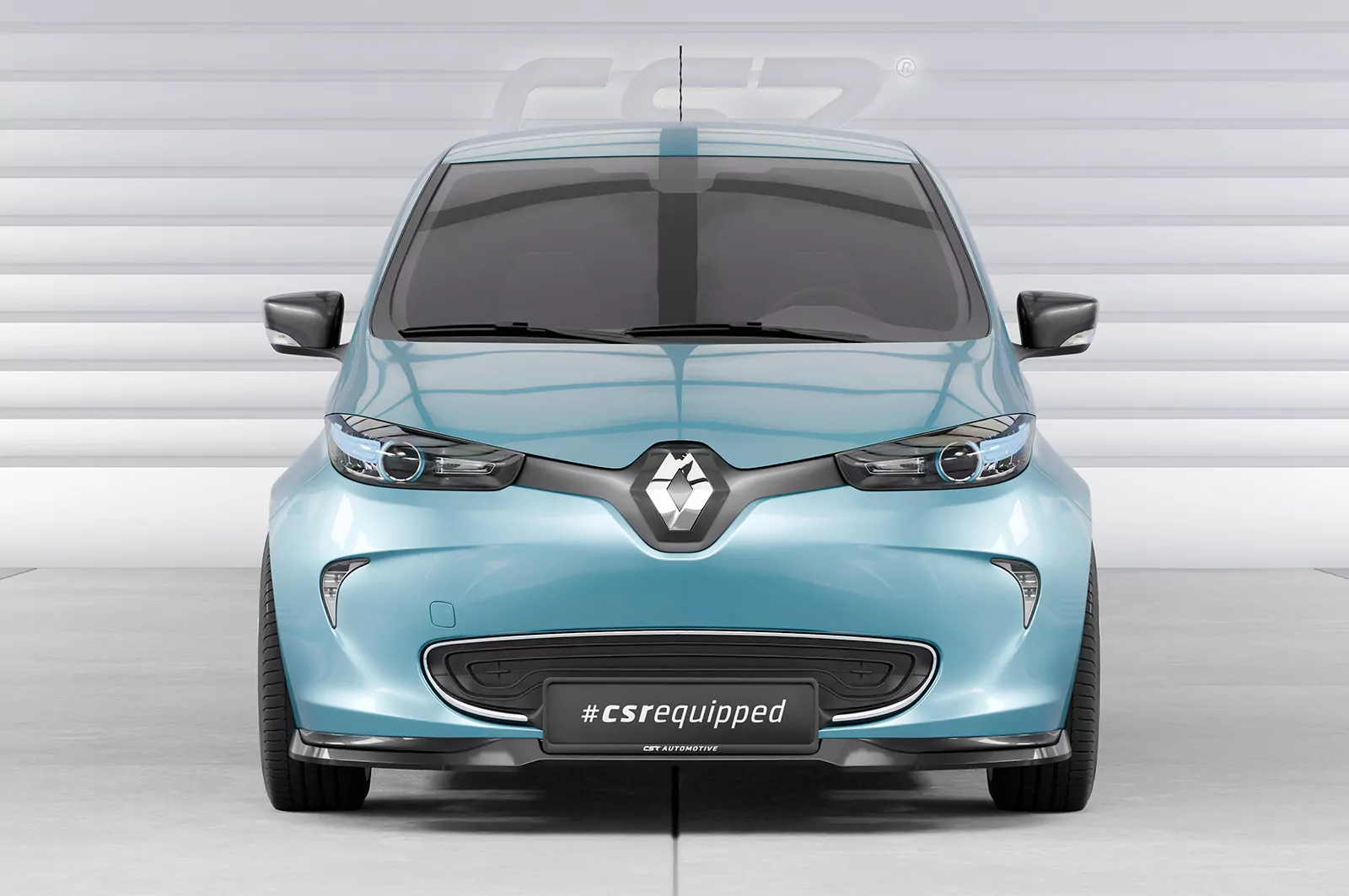Cup-Spoilerlippe mit ABE für Renault Zoe CSL806 Schwarz Strukturiert