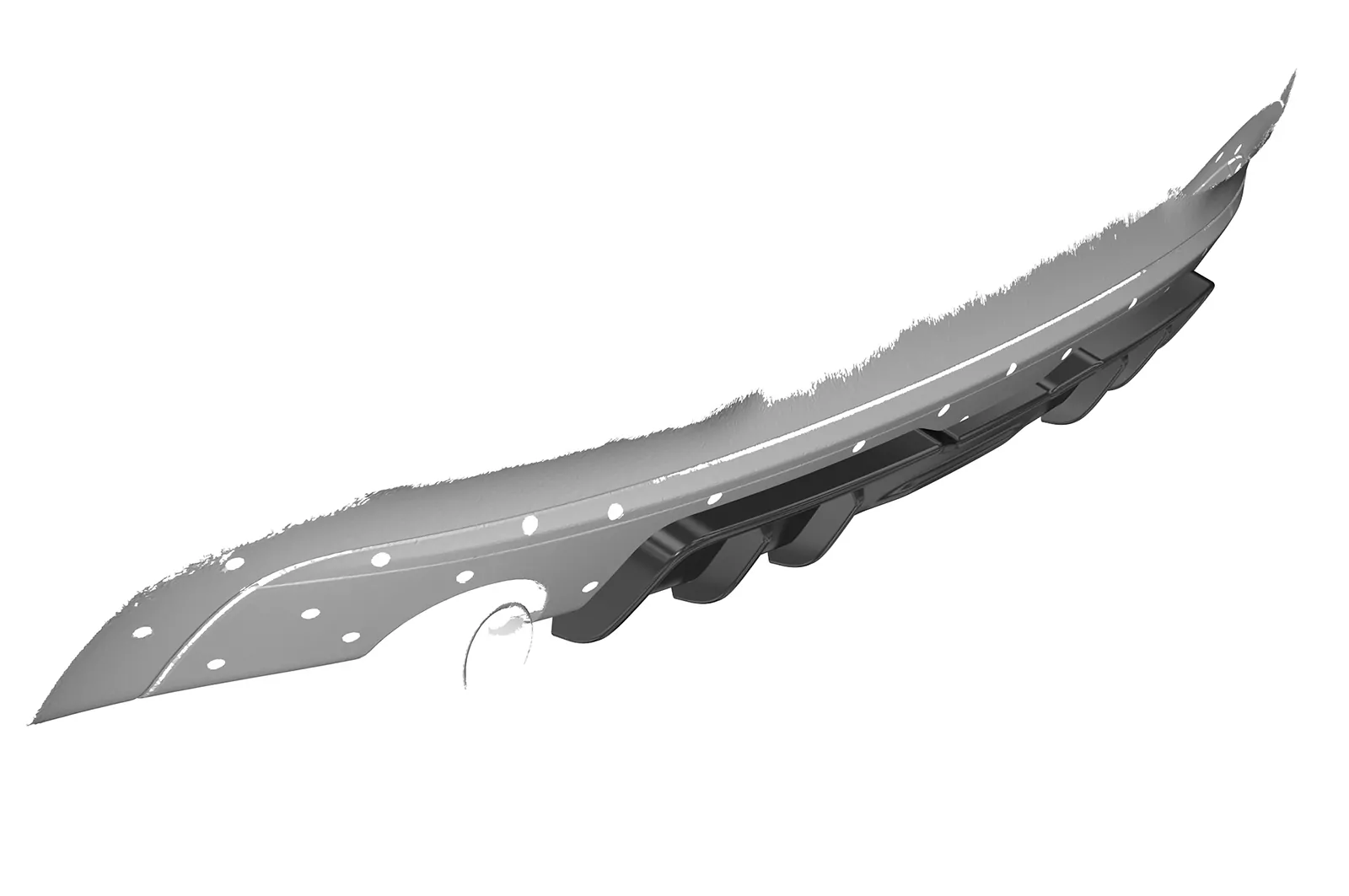 Heckansatz für BMW 1er F20 / F21 HA433 Schwarz Strukturiert