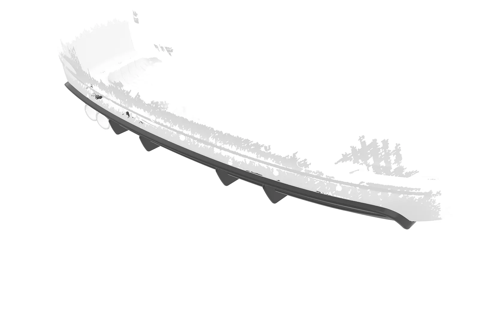 Heckansatz für BMW 3er F30 / F31 Limo / Touring HA491 Schwarz Strukturiert