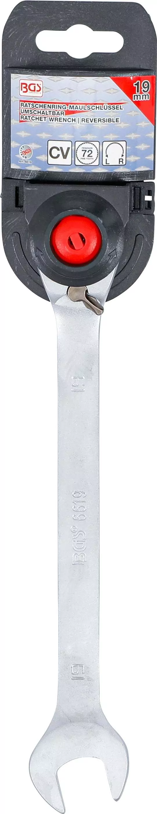 Ratschenring-Maulschlüssel | umschaltbar | SW 19 mm