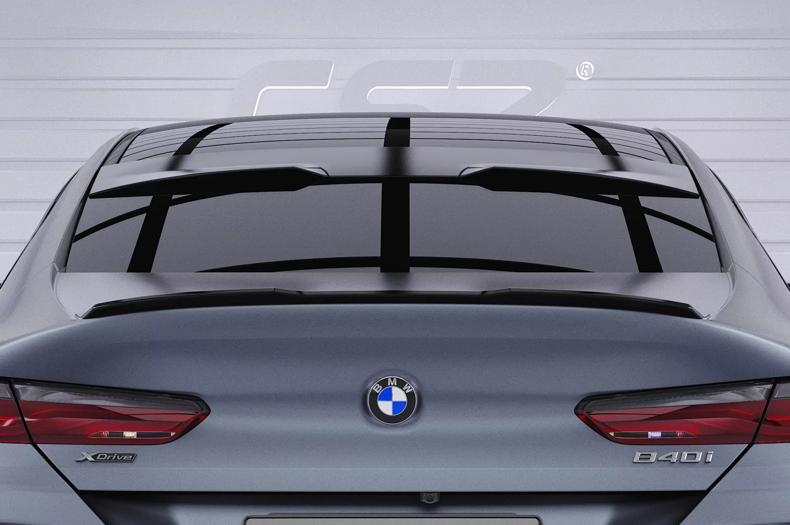 Heckflügel mit ABE für BMW 8er G16 Grand Coupe HF145 Schwarz Strukturiert