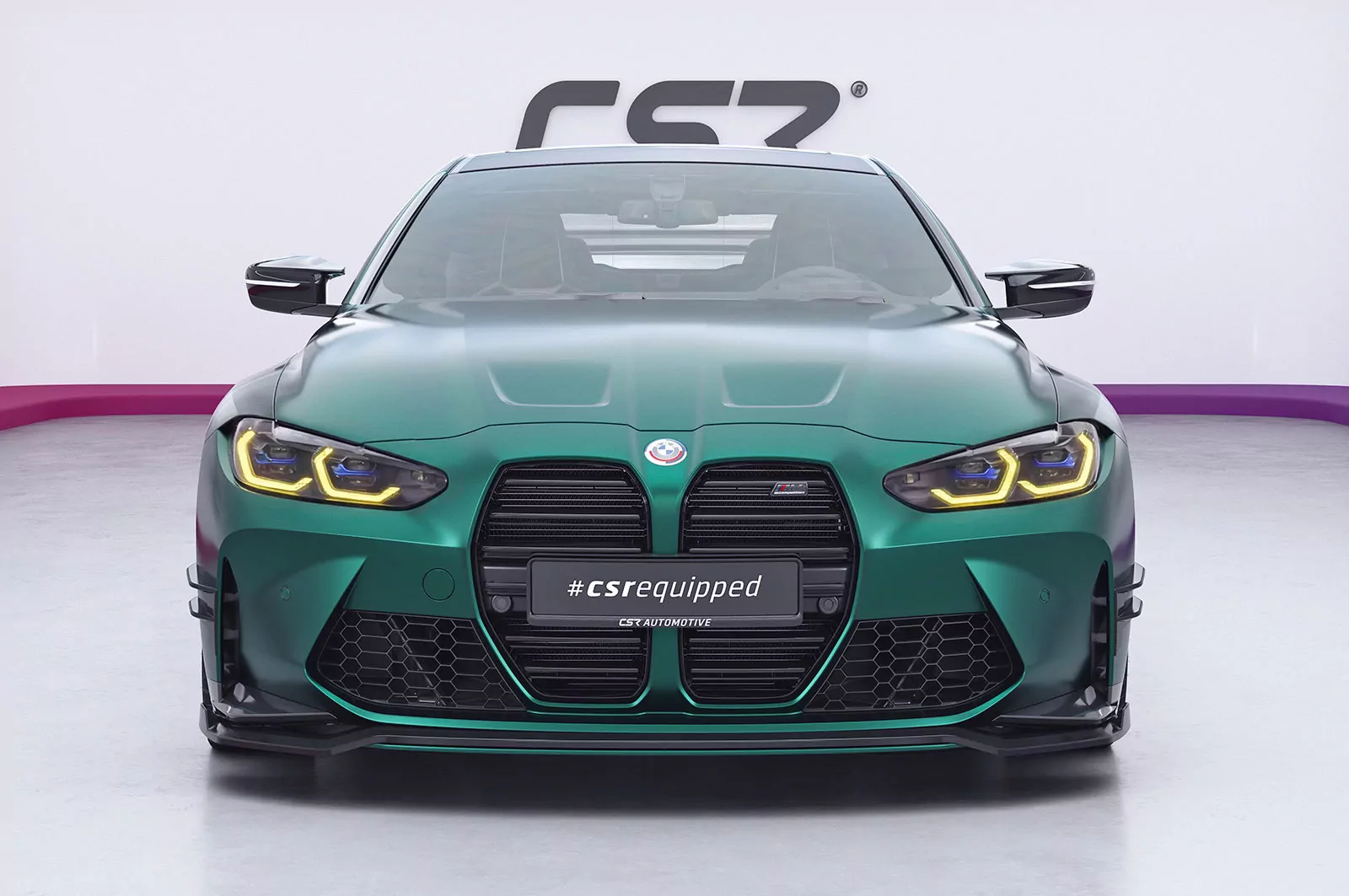 Cup-Spoilerlippe mit ABE für BMW M3 (G80/G81) / M4 (G82/G83) CSL769 Schwarz Strukturiert
