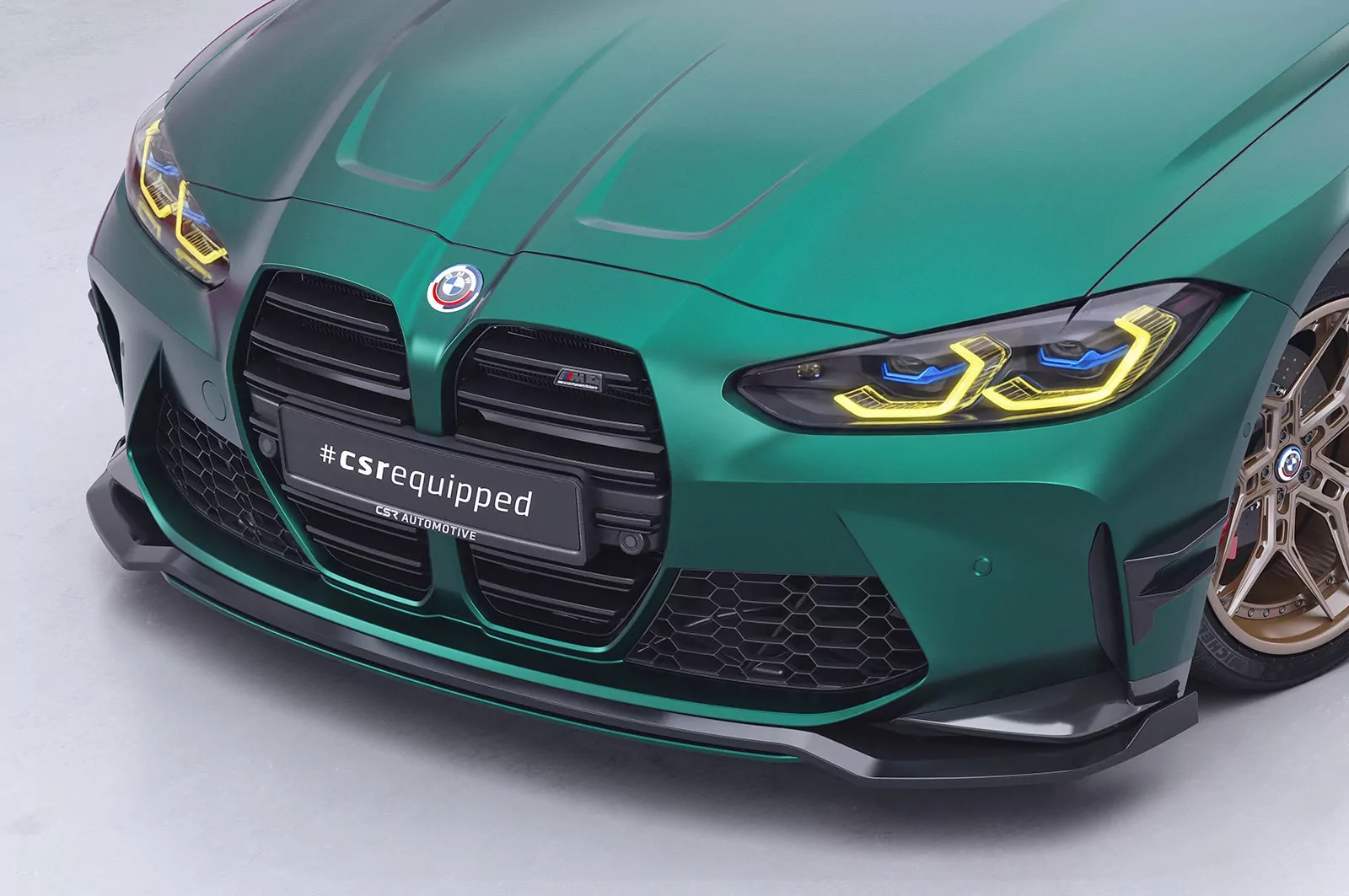 Cup-Spoilerlippe mit ABE für BMW M3 (G80/G81) / M4 (G82/G83) CSL769 Schwarz Strukturiert
