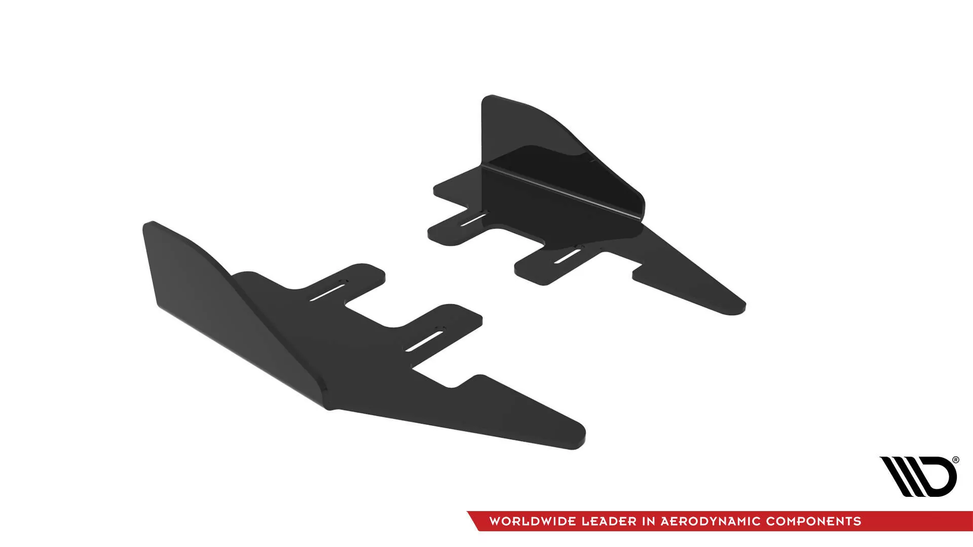 Side Front Stoßstangen Racing Flaps Passend Für Ford Fiesta Mk8 ST / ST-Line Schwarz Hochglanz