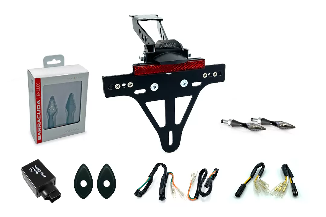 Kennzeichenhalter-Blinker-Kit X-LED (vorne + hinten) für Honda CB500F Typ PC58 u. CBR500R PC57 ab Modelljahr 2017