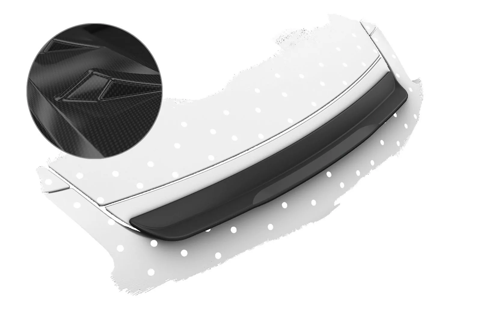 Heckflügel mit ABE für Porsche Boxster 987 HF741-C Carbon Look Hochglanz