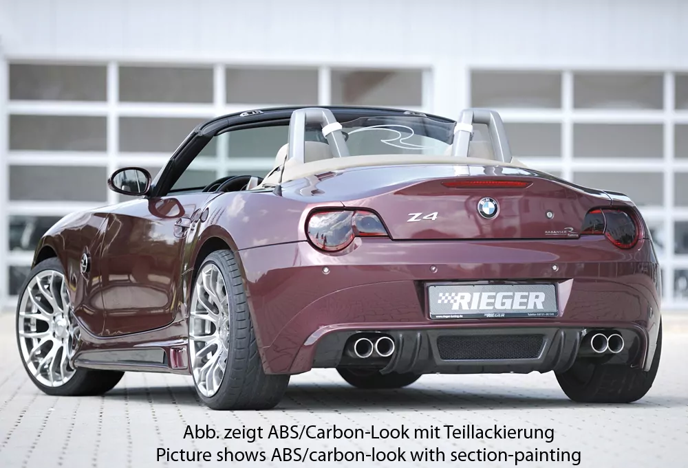 Rieger Heckansatz für BMW Z4 (E85) - Roadster 02.03-12.05 (bis Facelift) carbon optik