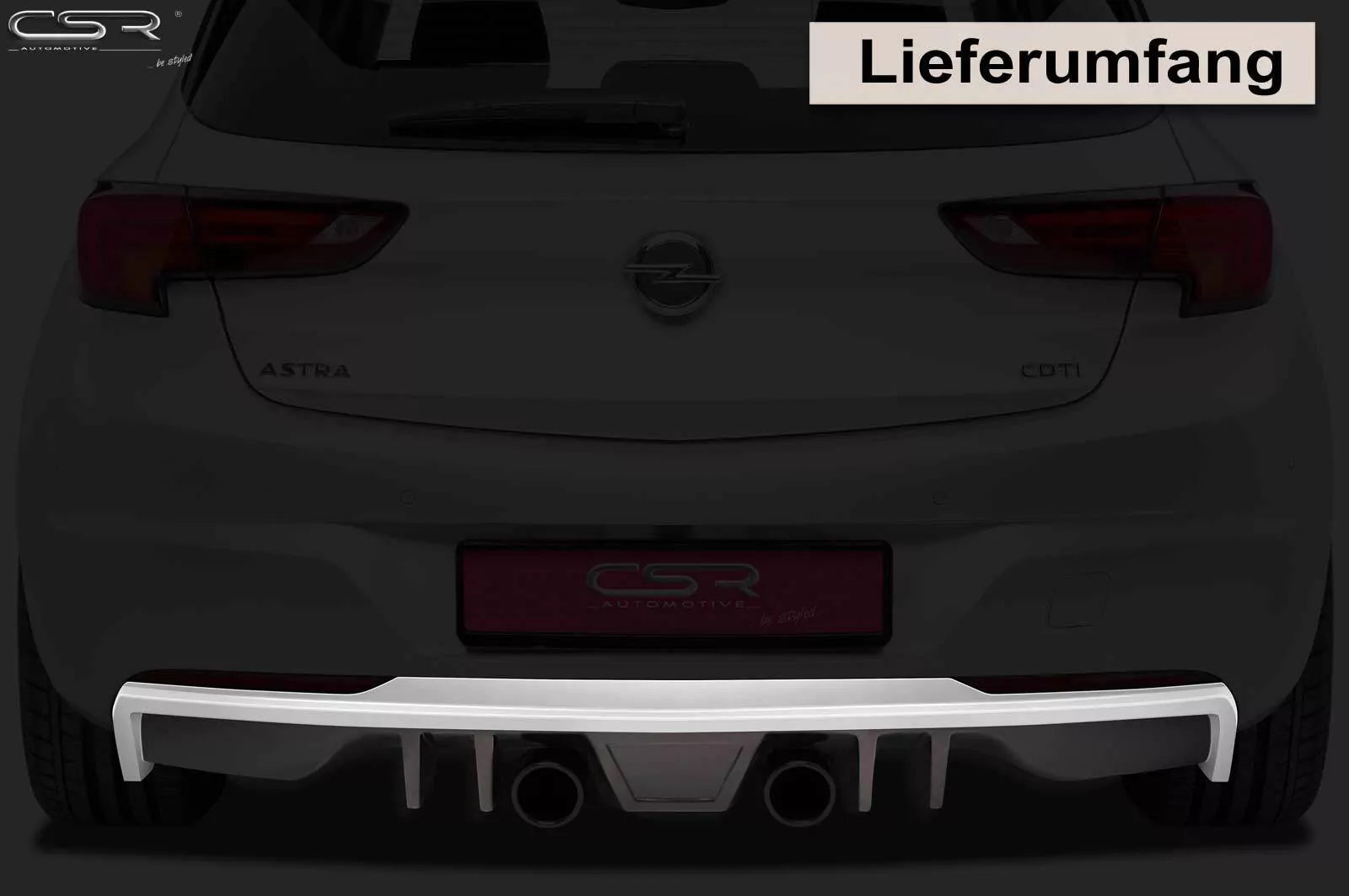 Heckansatz für Opel Astra K HA186